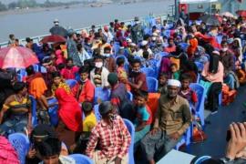انتقال ۱۶۴۰ مسلمان روهینگیایی به جزیره بهاسان چار