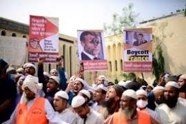 تظاهرات مسلمانان بنگلادش از مسجد داکا تا سفارت فرانسه