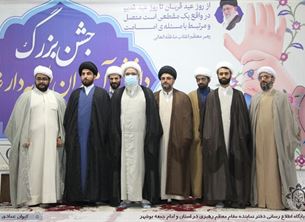 عمامه گذاری ۶ نفر از طلاب حوزه علمیه بوشهر در عید غدیر
